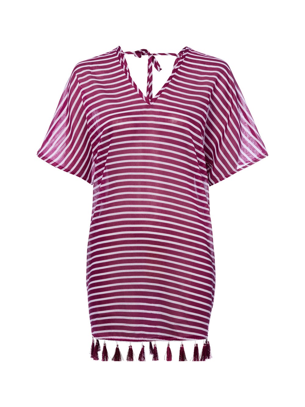 Thumbnail - Venice Beach Strand-Kaftan Damen mehrfarbig gestreift, 38