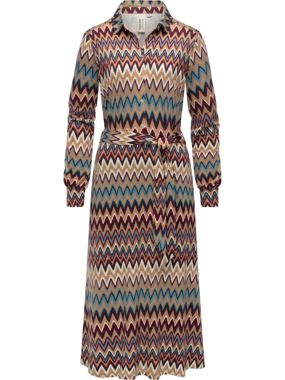 Ragwear Blusenkleid Damen Viskose mehrfarbig gemustert, XXL