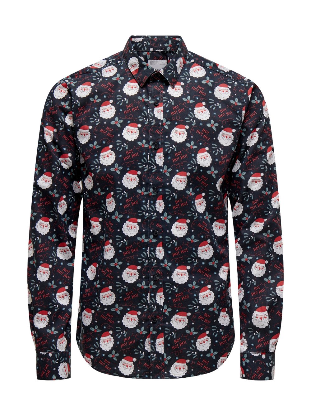 Only&Sons Hemd Herren Slim Fit Baumwolle blau bedruckt, M