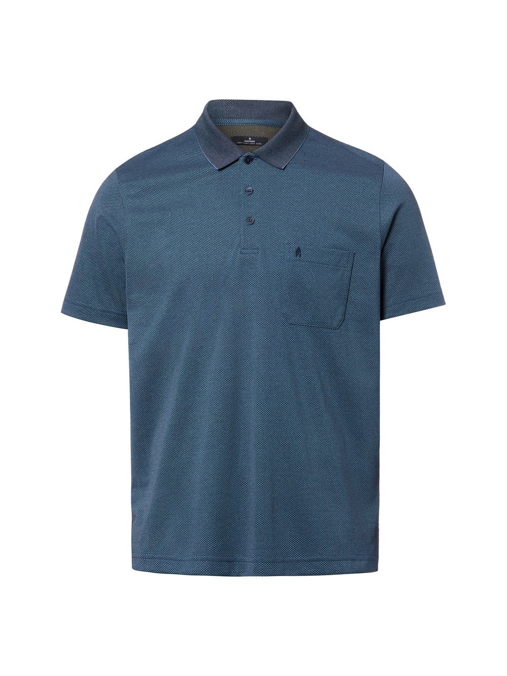 Thumbnail - Ragman T-Shirt Herren Baumwolle blau gemustert, XXL