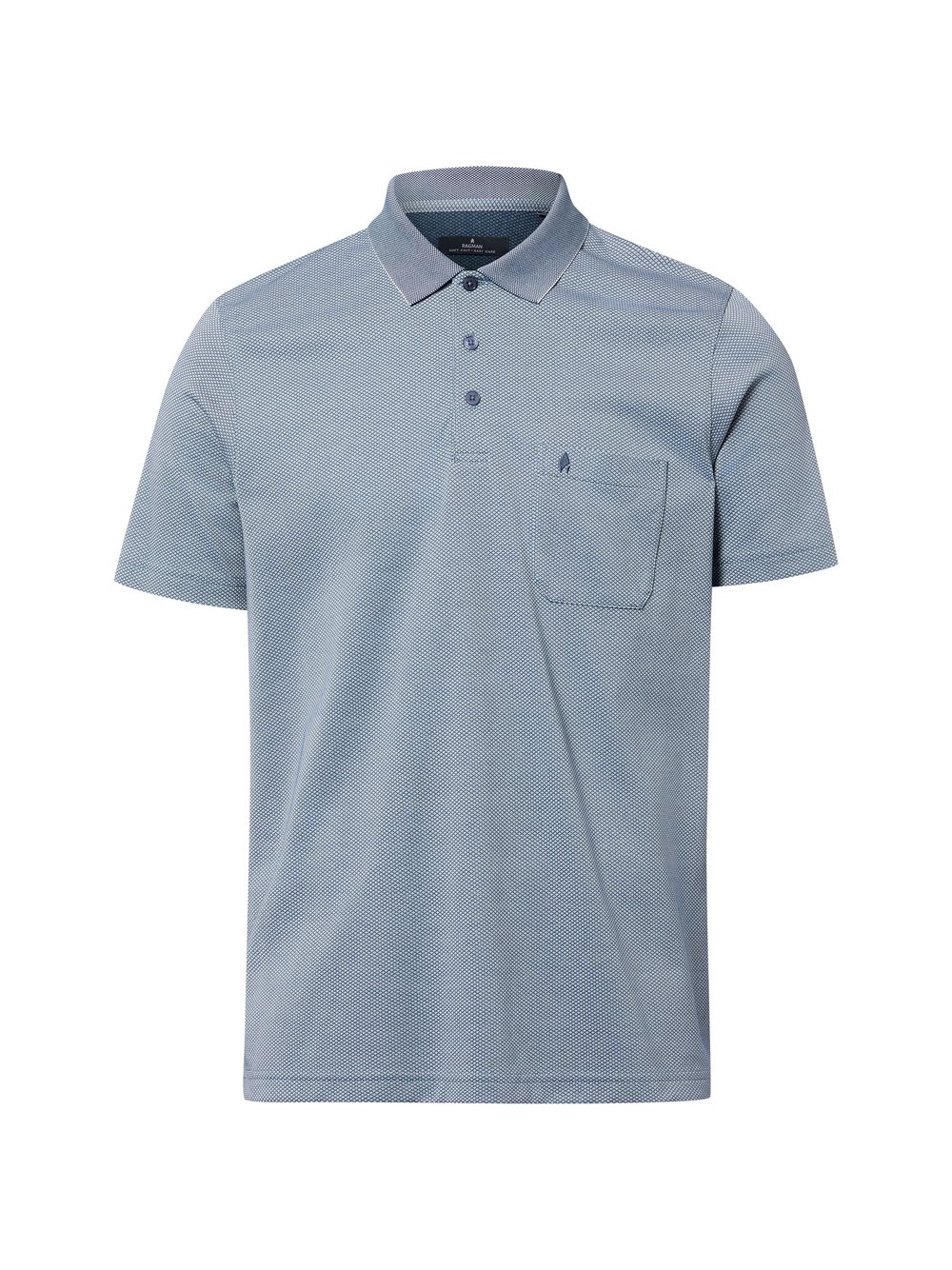 Thumbnail - Ragman T-Shirt Herren Baumwolle blau gemustert, XXL