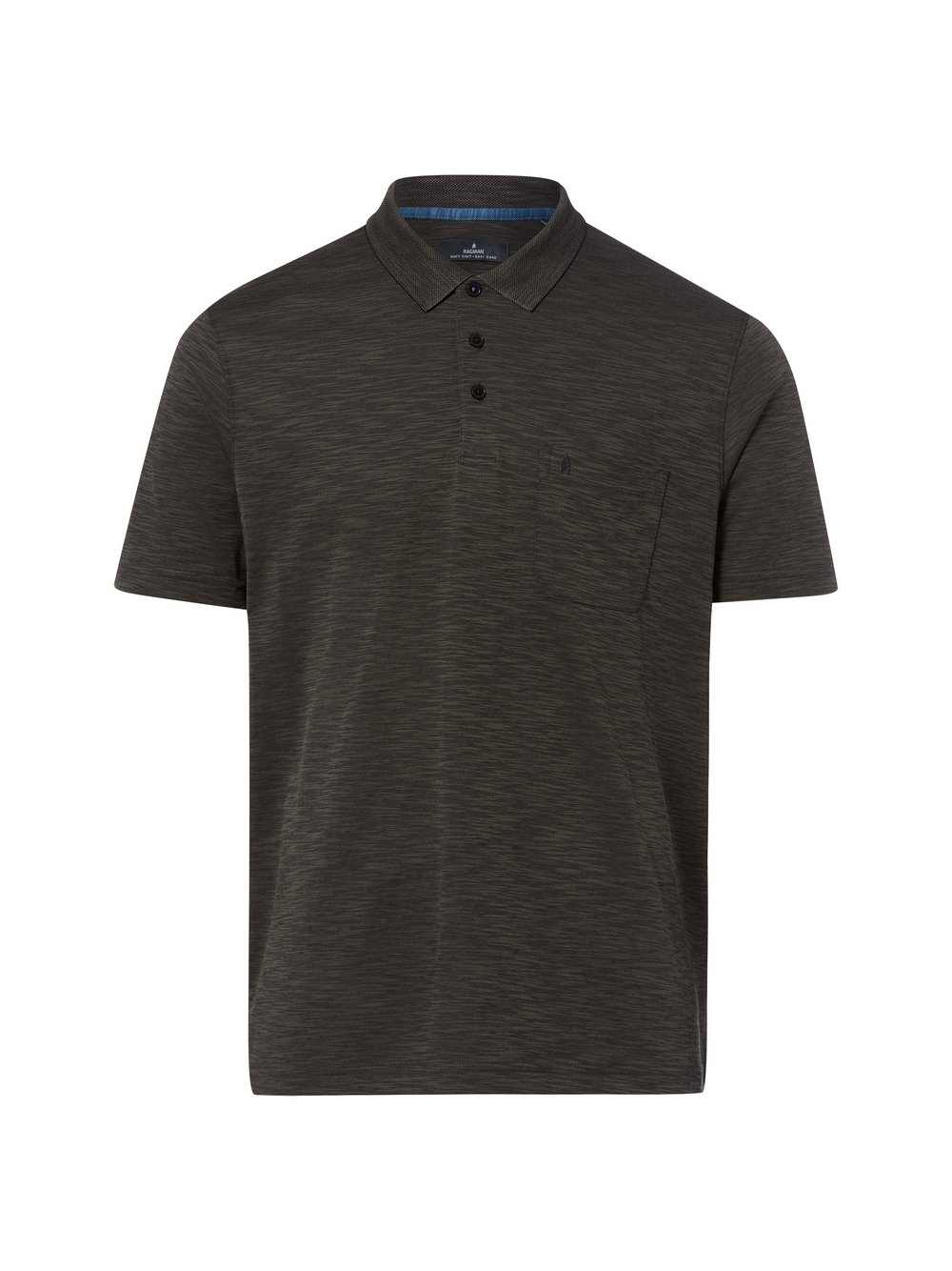Ragman Poloshirt Herren Baumwolle mehrfarbig meliert, XXL