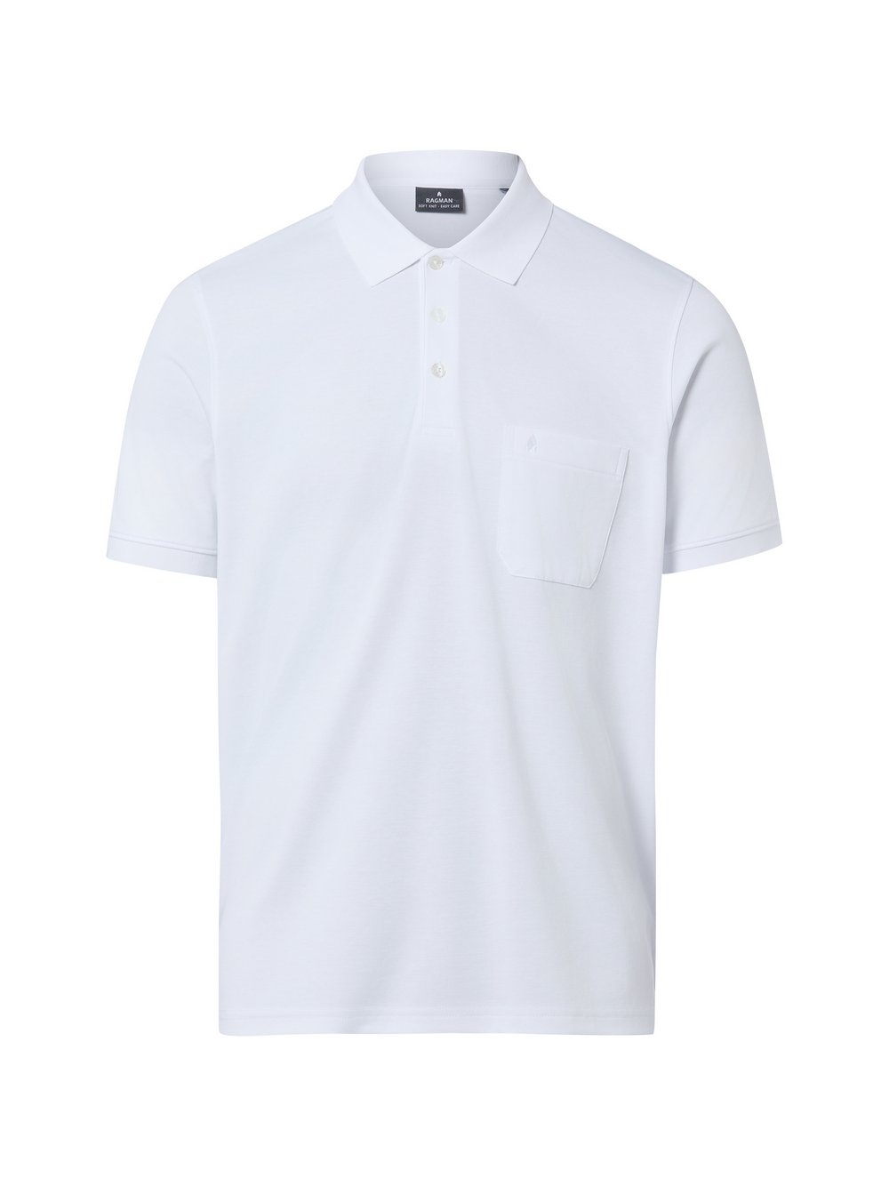 Thumbnail - Ragman Poloshirt Herren Baumwolle weiß, L