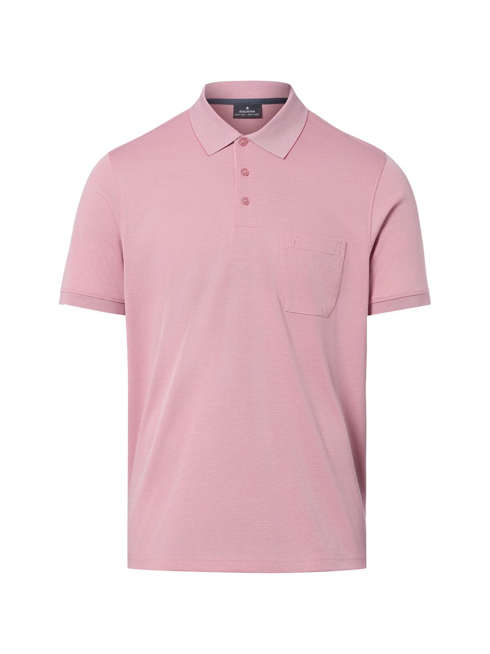Ragman Poloshirt Herren Baumwolle rosa, XL