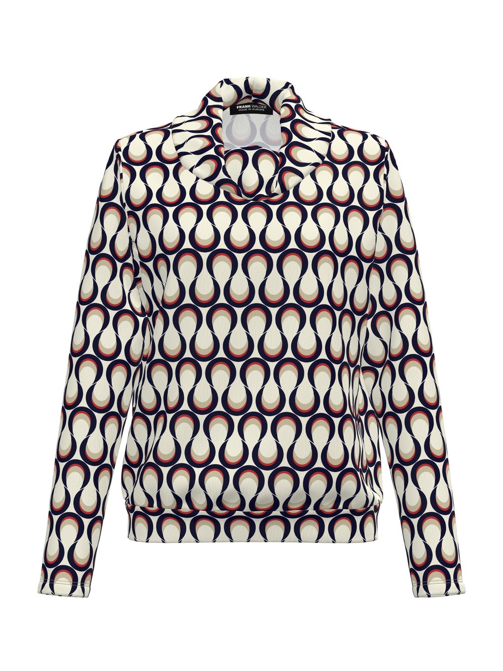 Frank Walder Shirt Damen Viskose mehrfarbig gemustert, 50