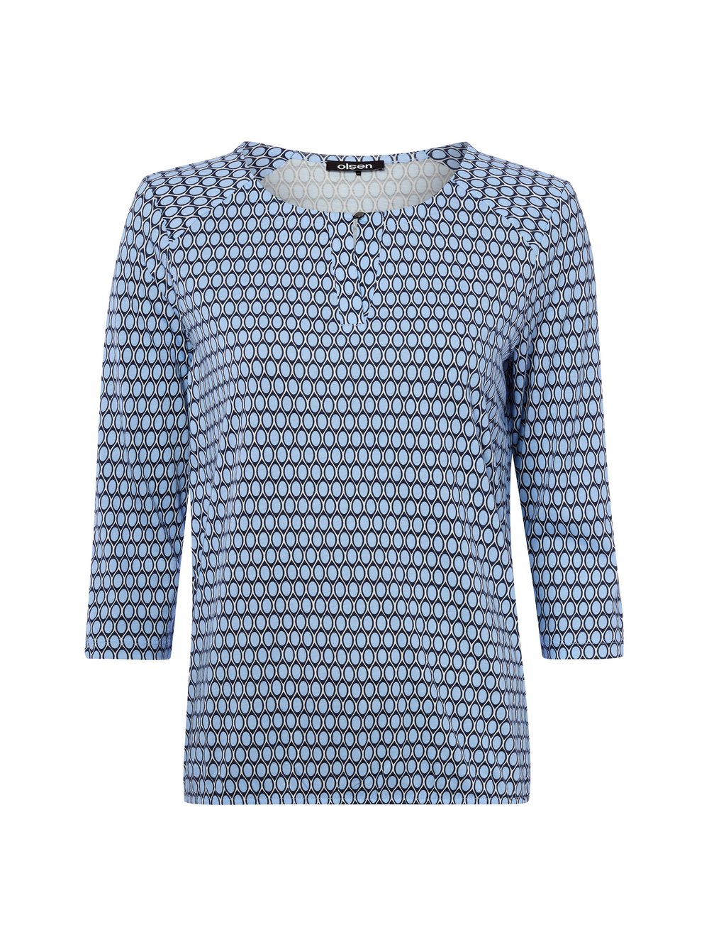 Olsen Langarmshirt Damen Baumwolle mehrfarbig gemustert, 46