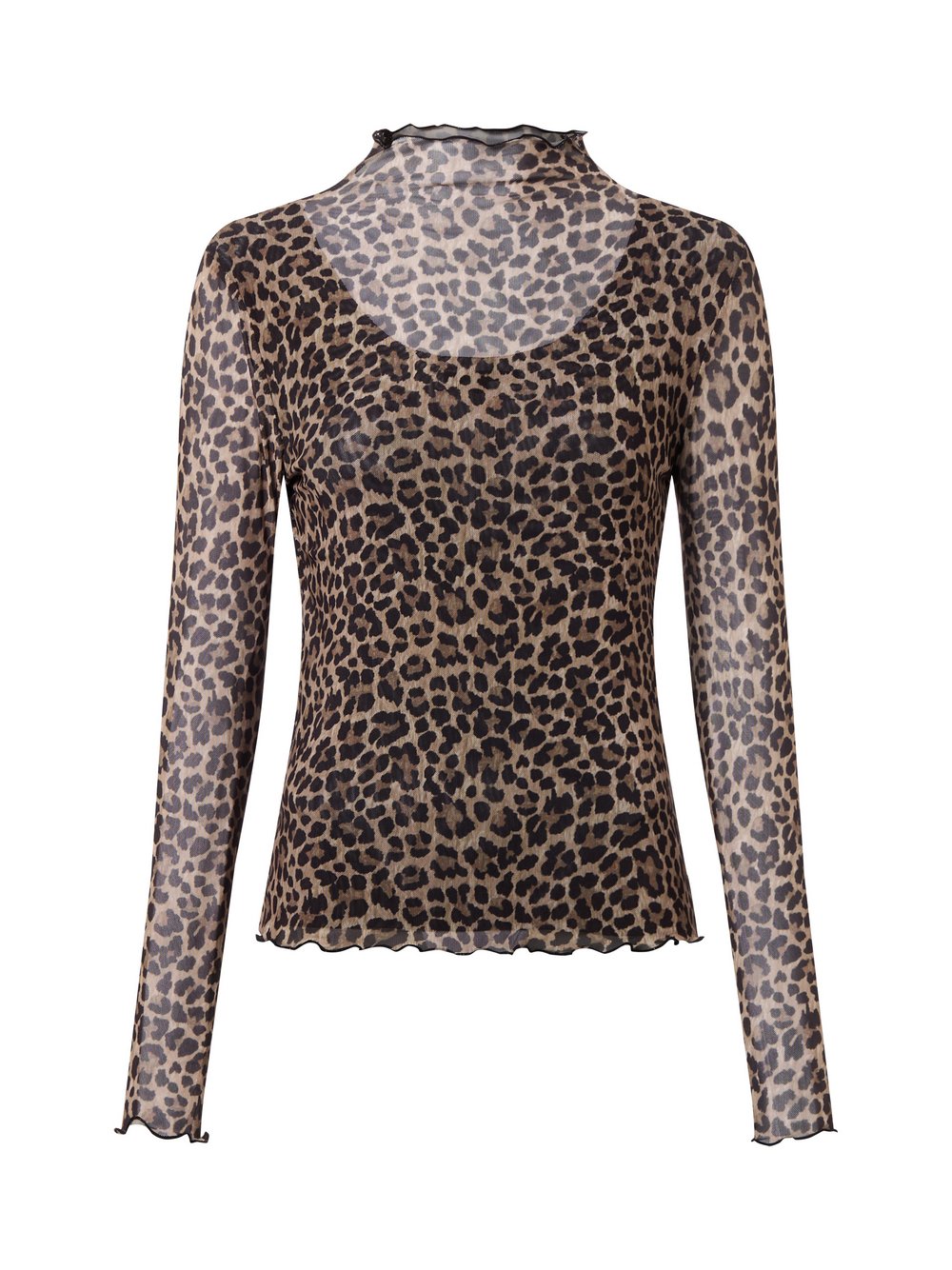 zero Langarmshirt Damen Mesh mehrfarbig gemustert, 36