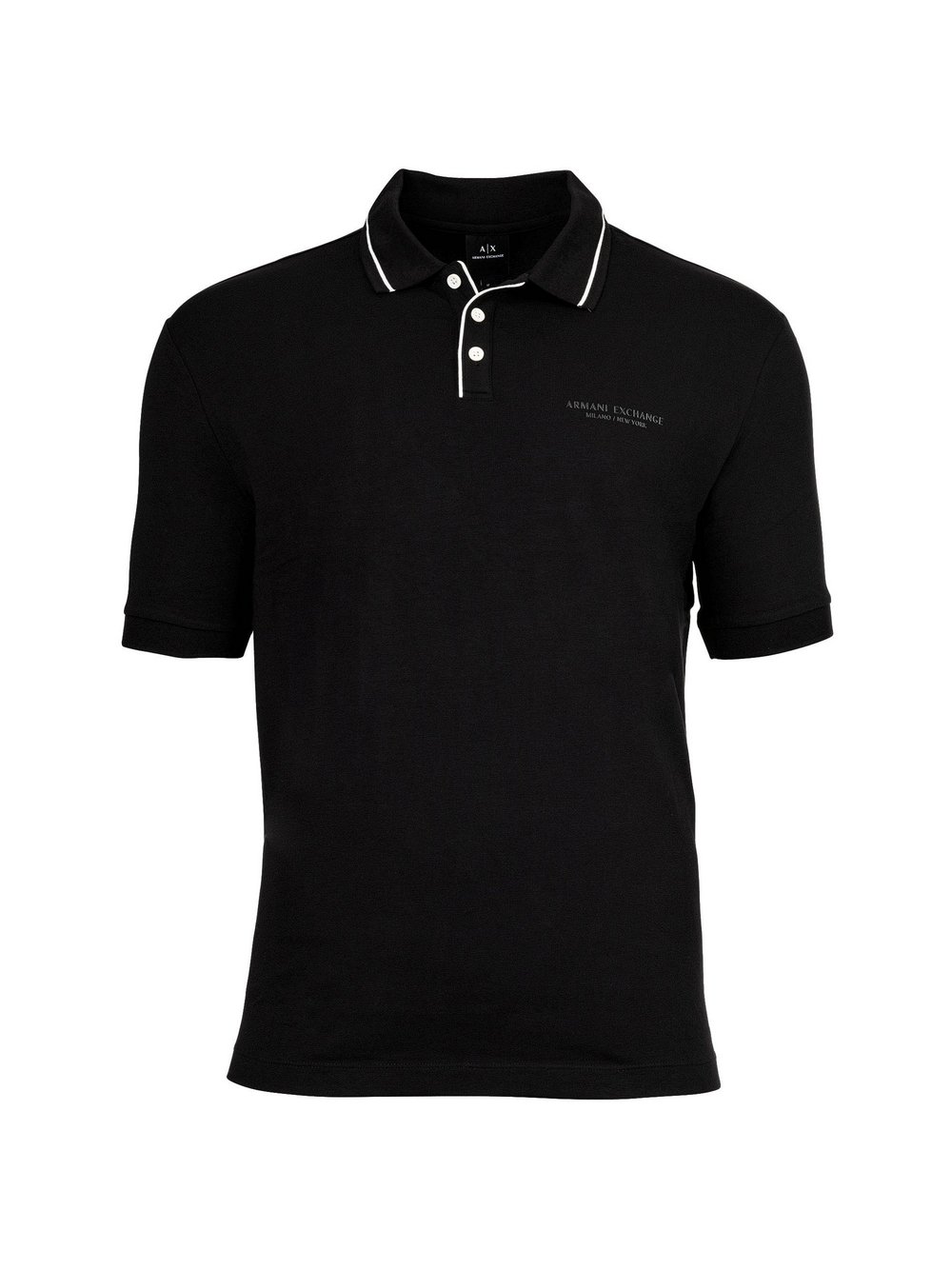 Thumbnail - Armani Exchange Poloshirt 1er Pack Herren Baumwolle schwarz, S