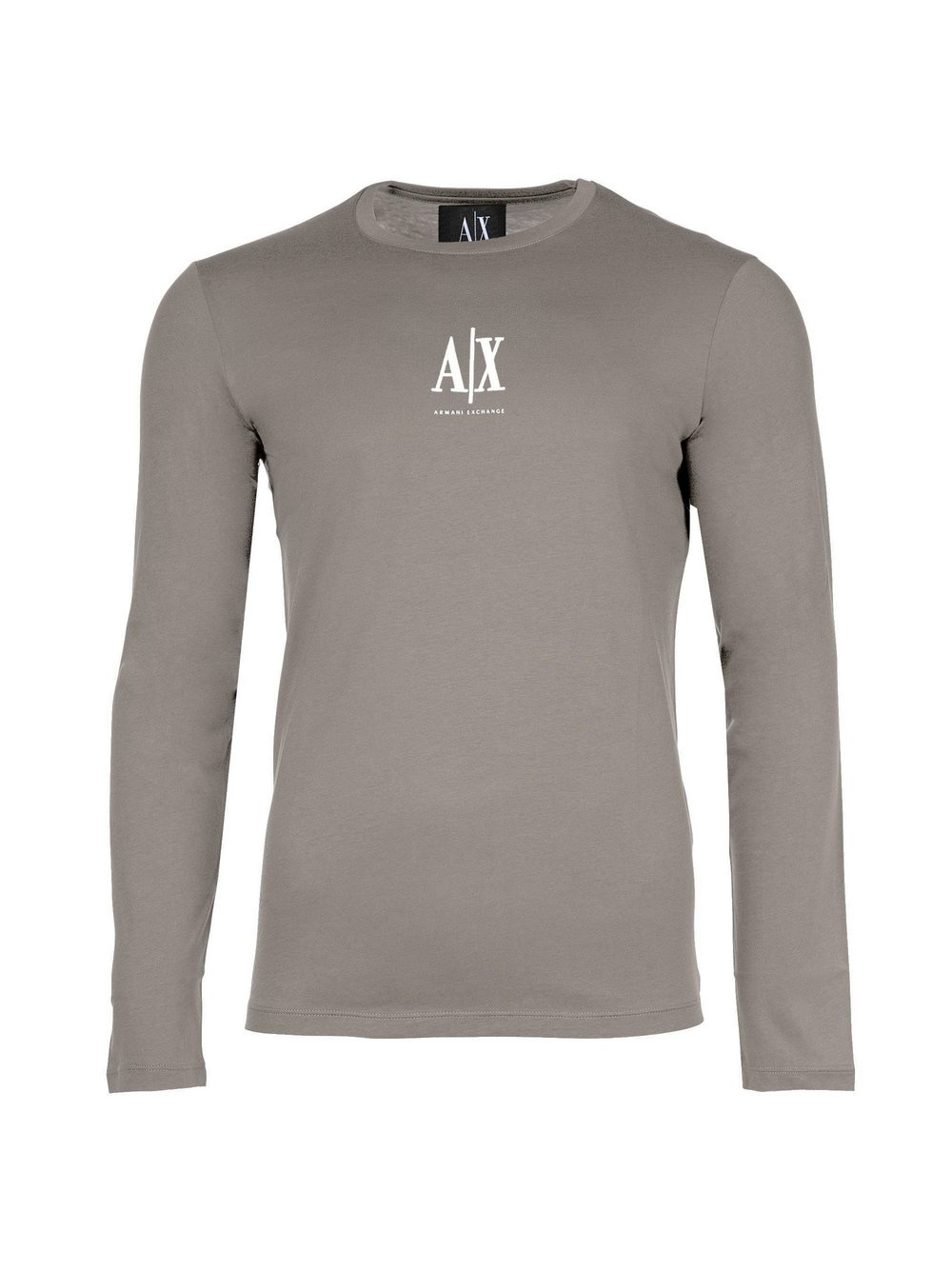 Thumbnail - Armani Exchange Longsleeve 1er Pack Herren Baumwolle beige gemustert, L