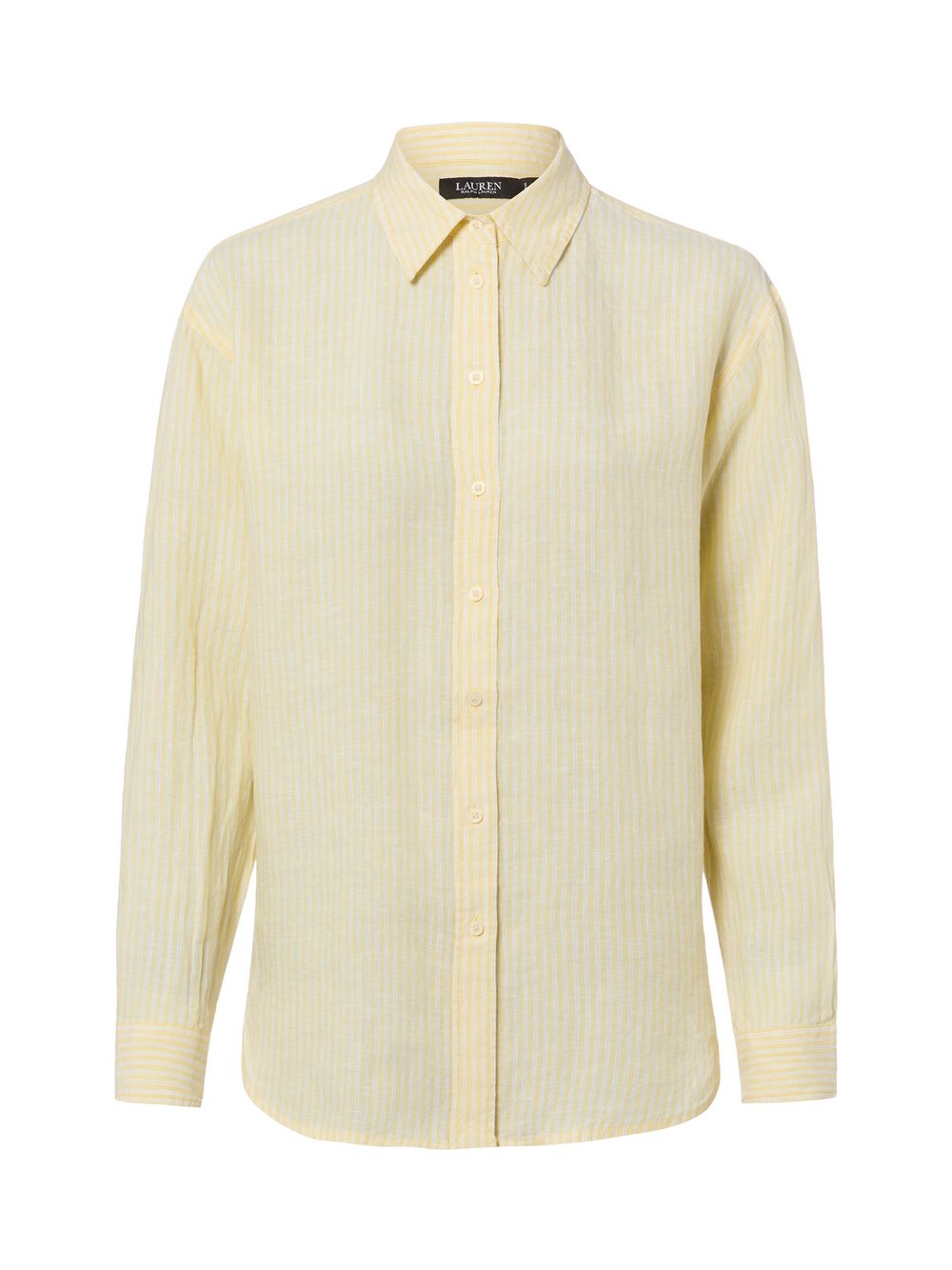 Lauren Ralph Lauren Leinen-Hemdbluse Damen gelb gestreift, S