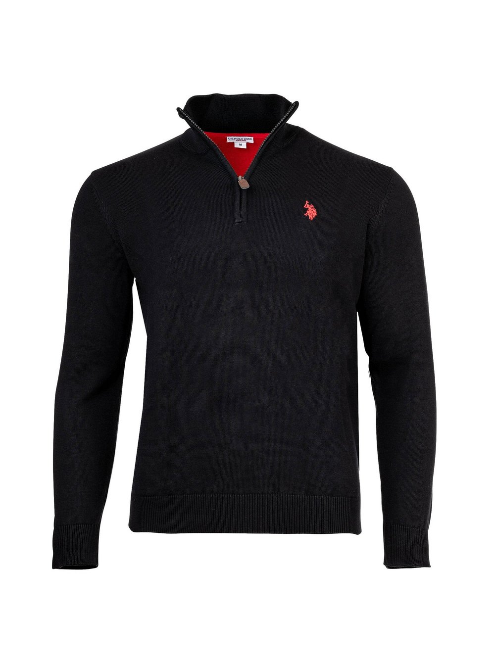 Thumbnail - U.S. Polo Assn. Strickpullover Herren Baumwolle schwarz, L