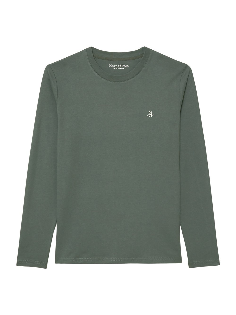 Thumbnail - Marc O'Polo Longsleeve 1er Pack Herren Baumwolle grün, M
