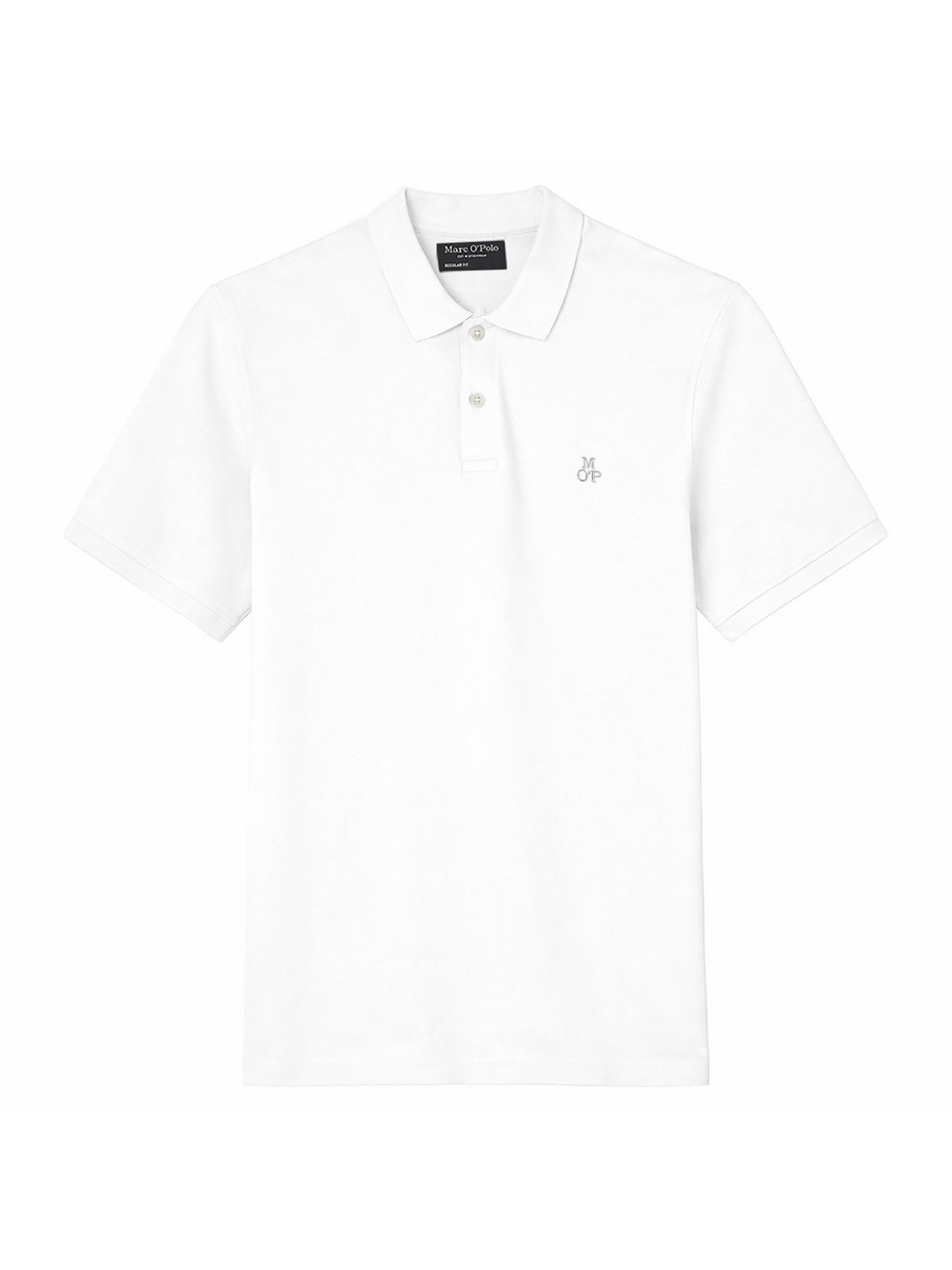 Marc O'Polo Poloshirt Herren Baumwolle weiß, M