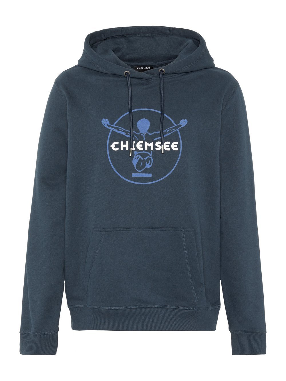 Chiemsee Hoodie Herren Baumwolle blau bedruckt, XXXL