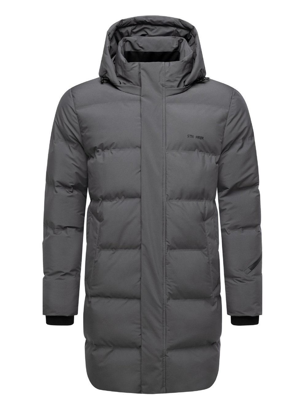 Thumbnail - STONE HARBOUR Steppmantel Herren grau, L