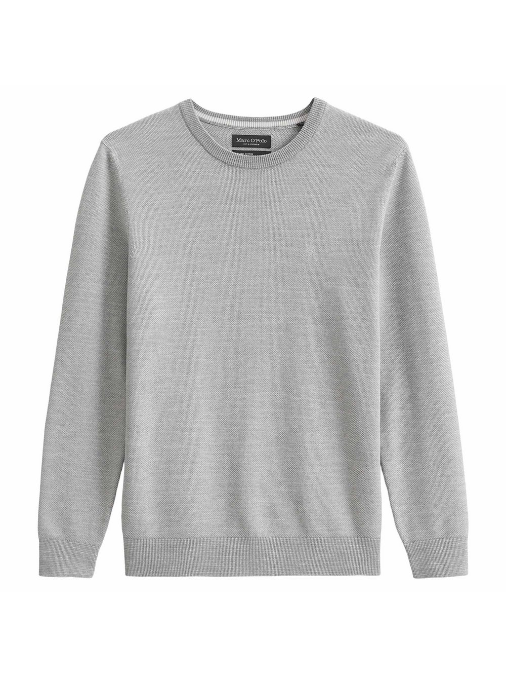 Thumbnail - Marc O'Polo Strickpullover 1er Pack Herren Baumwolle grau, XXL
