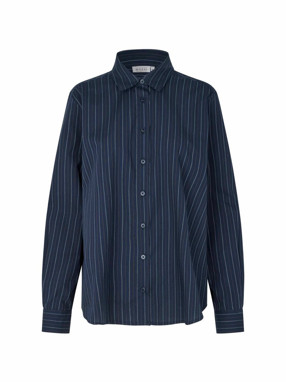 Masai Hemd Damen Baumwolle blau bedruckt, 46