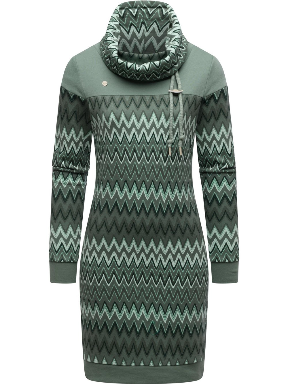 Ragwear Sweatkleid Damen Baumwolle grün gemustert, XXXL