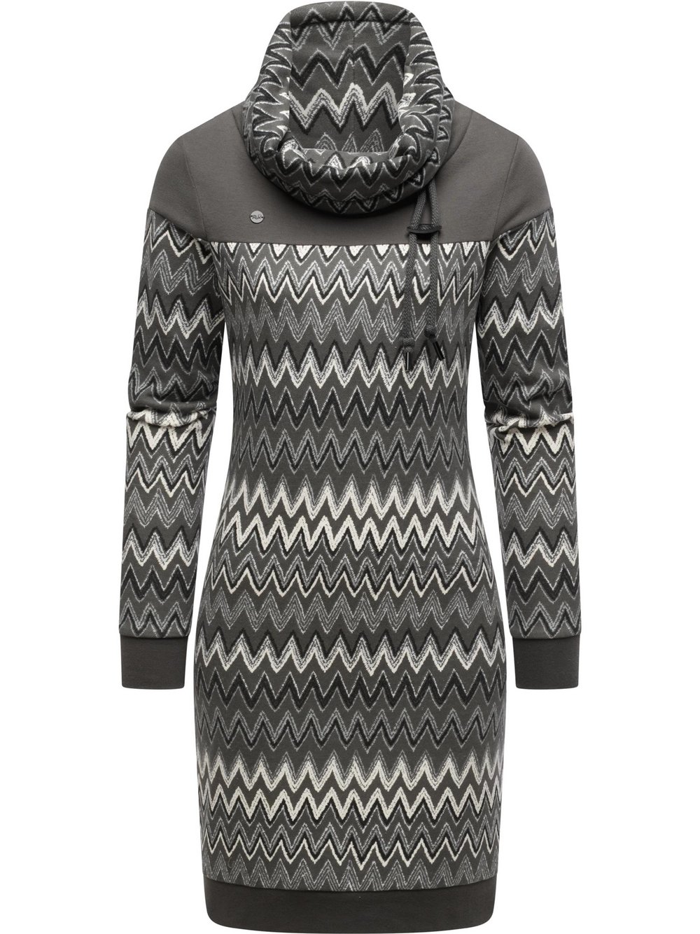 Ragwear Sweatkleid Damen Baumwolle grau gemustert, M