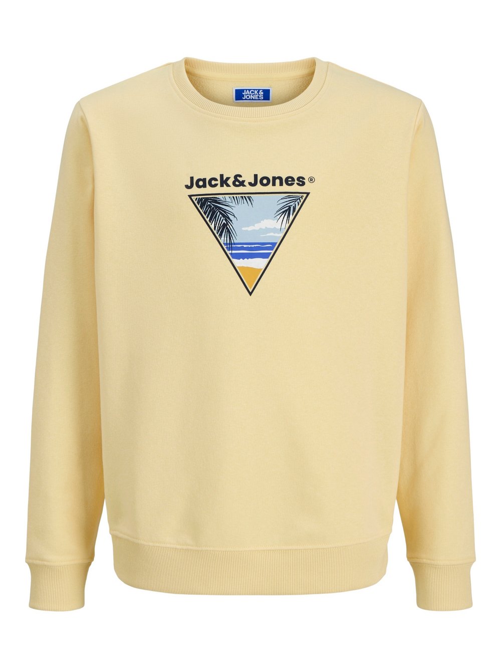 Jack & Jones Junior Pullover Jungen Baumwolle gelb bedruckt, 164