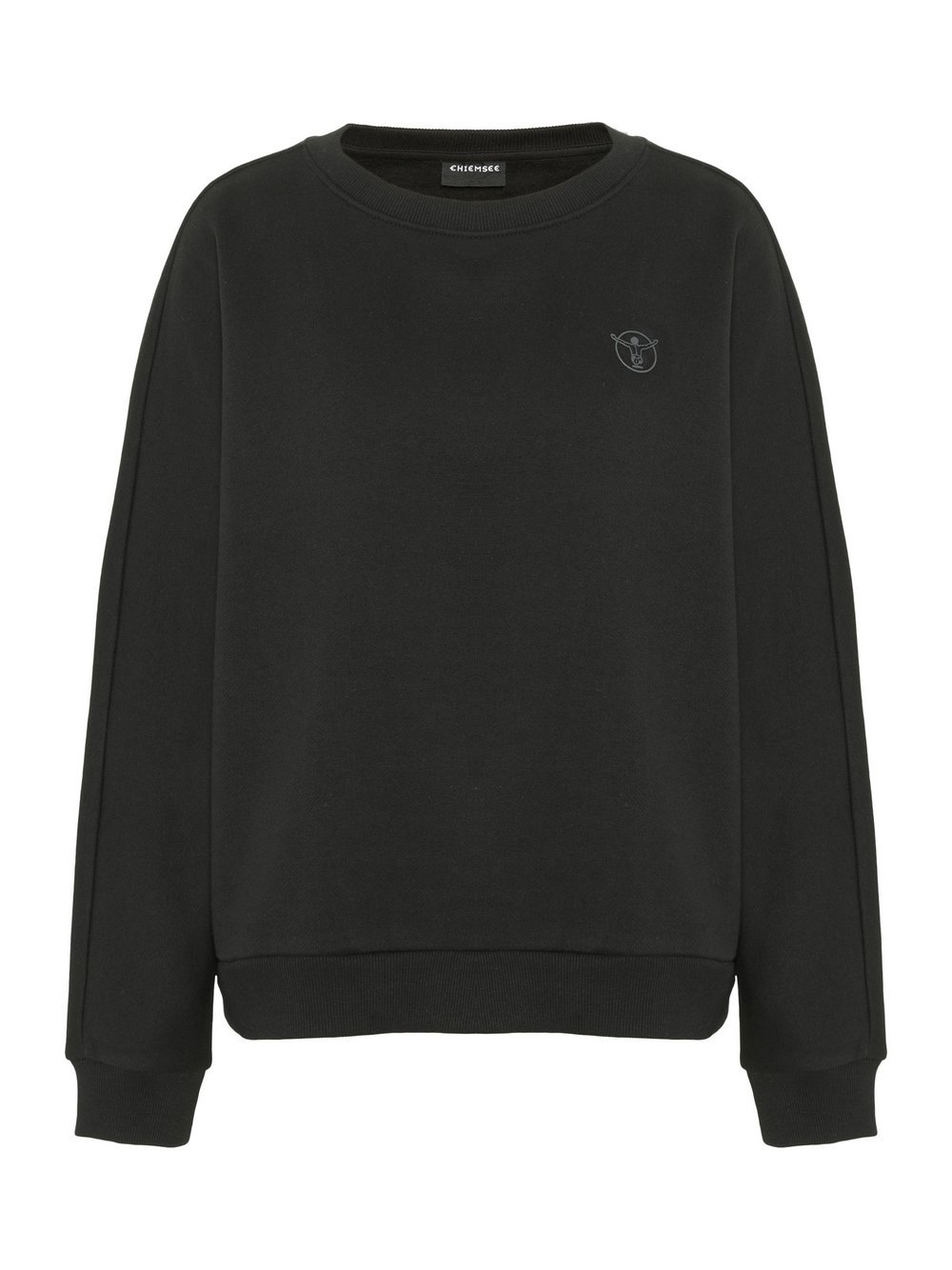 Chiemsee Rundhalspullover Damen Baumwolle schwarz, L