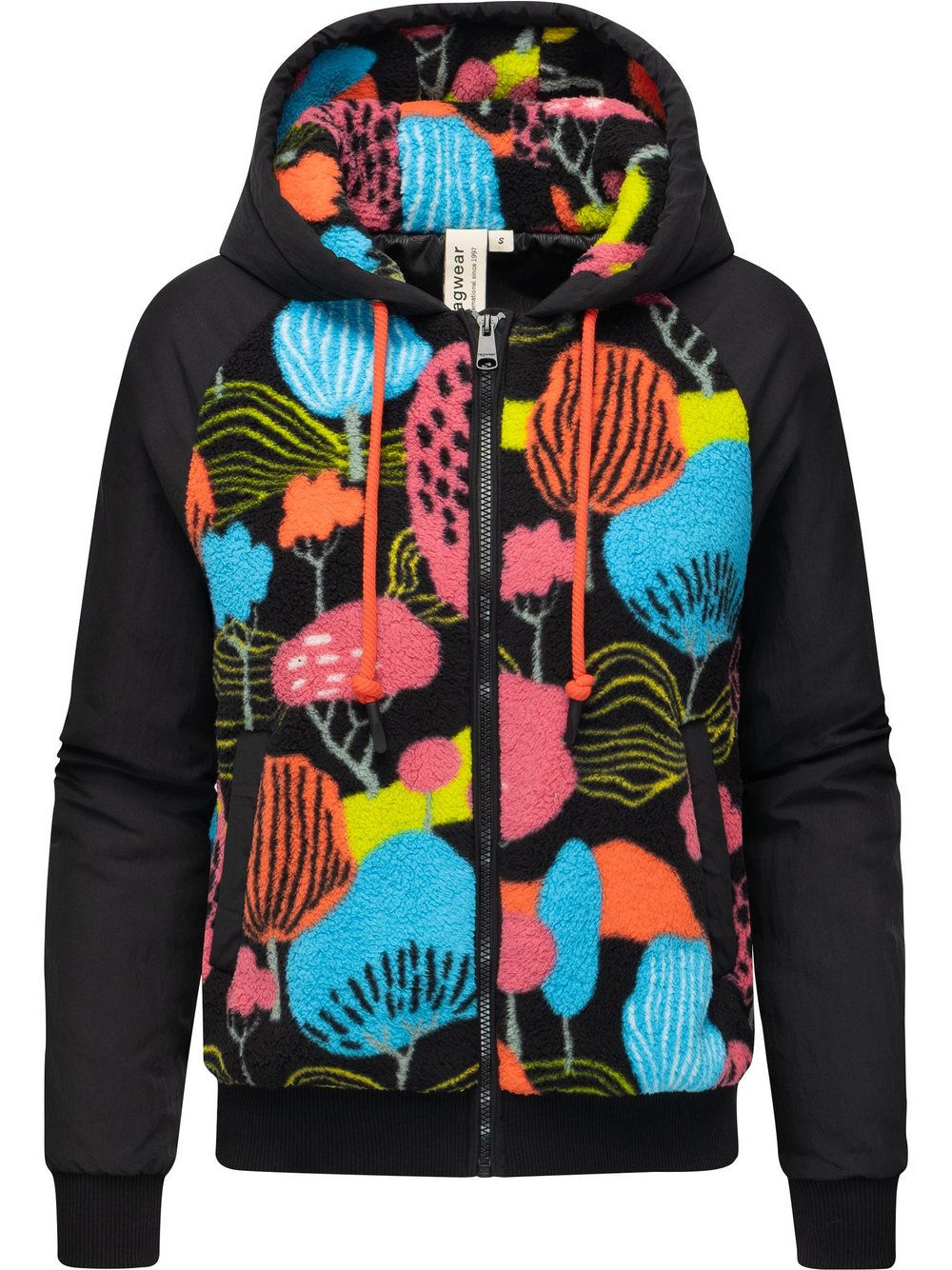 Ragwear Plüschjacke Damen mehrfarbig gemustert, XL