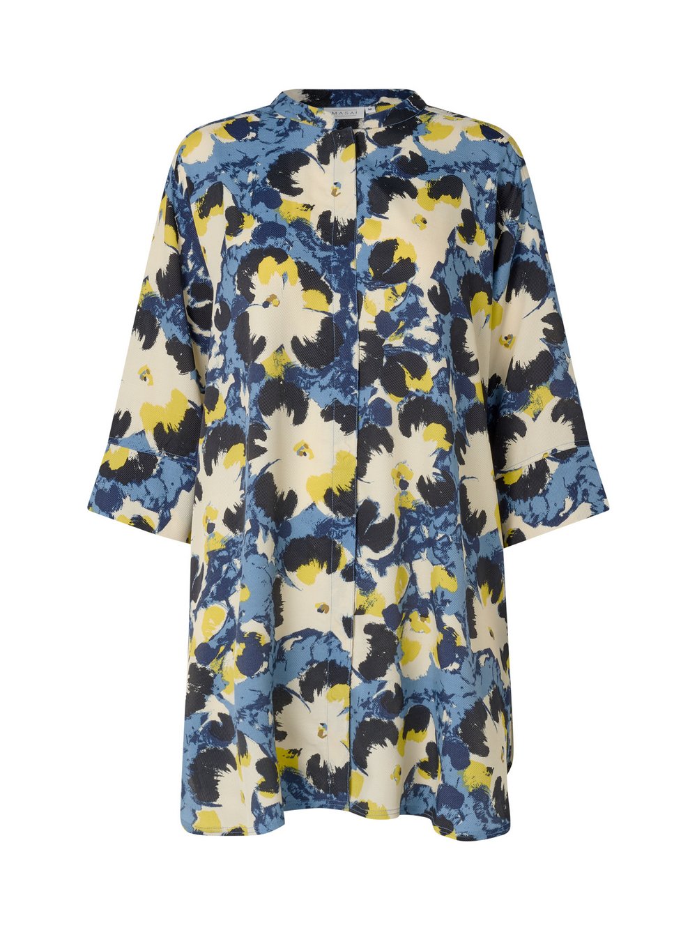 Masai Hemd Damen Viskose blau bedruckt, 46