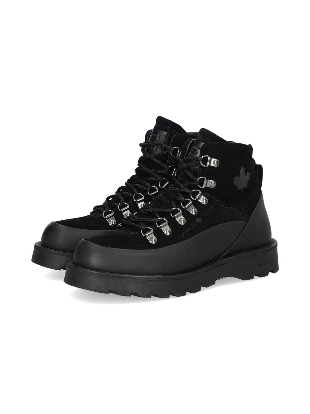 CANADA SNOW Schnürstiefeletten Damen Leder schwarz, 36