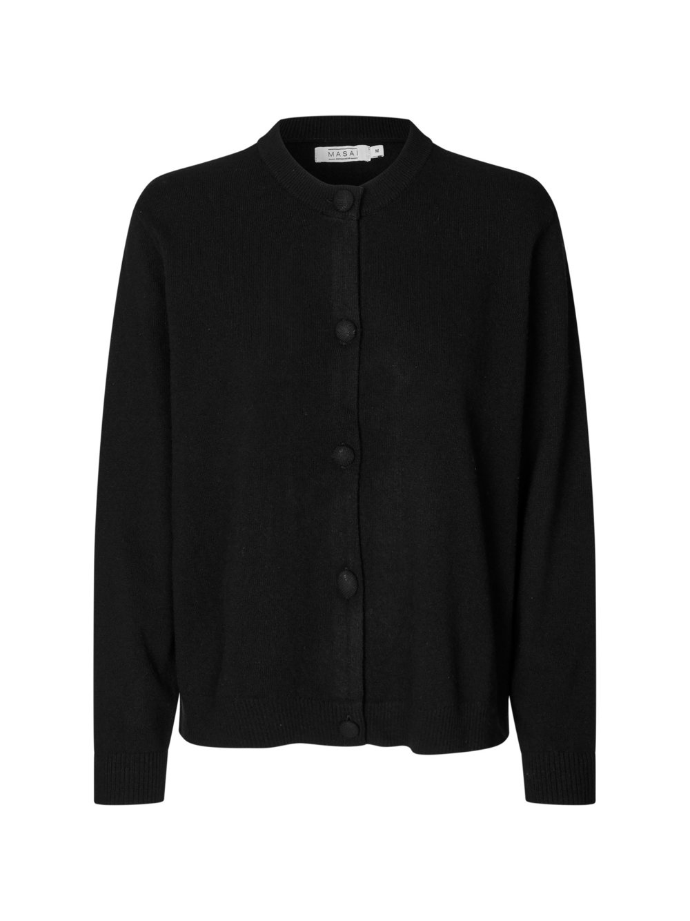 Masai langärmeliger Cardigan Damen Wolle schwarz, 44