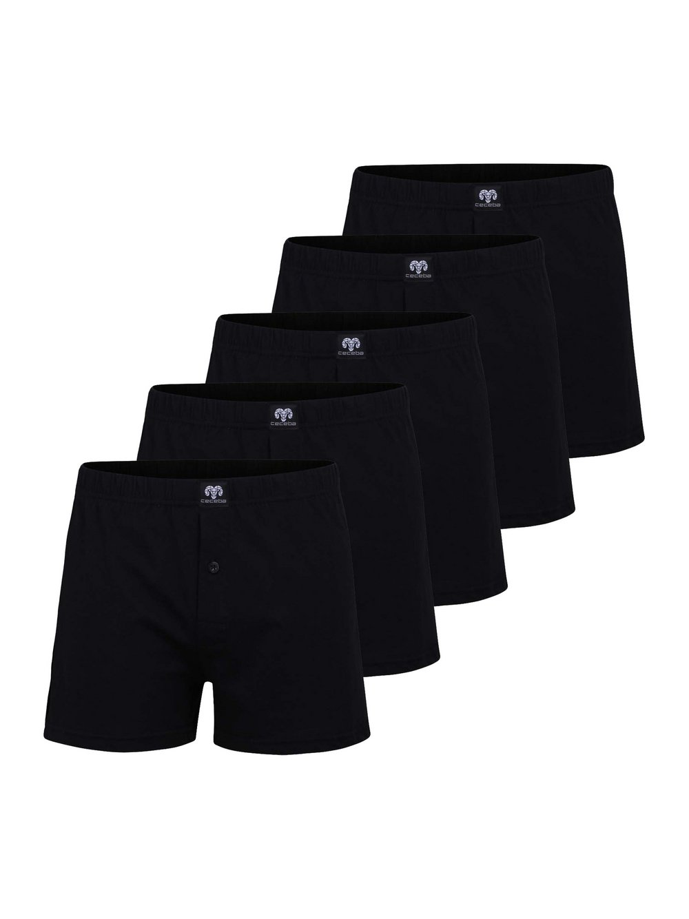 Ceceba Boxershort Herren Jersey schwarz, 7