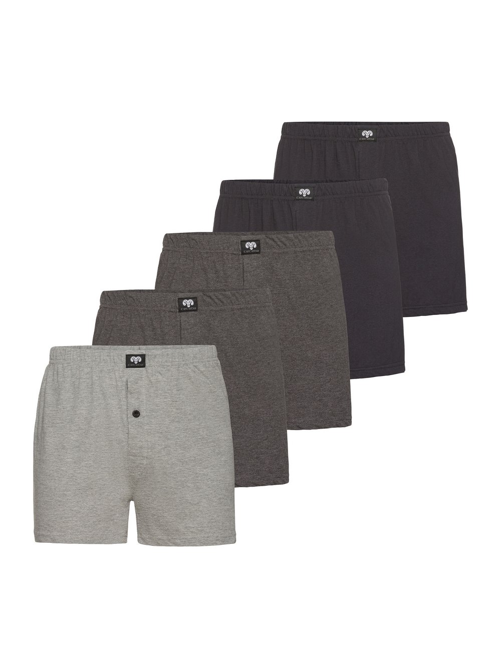 Ceceba Boxershort Herren Jersey grau, 7