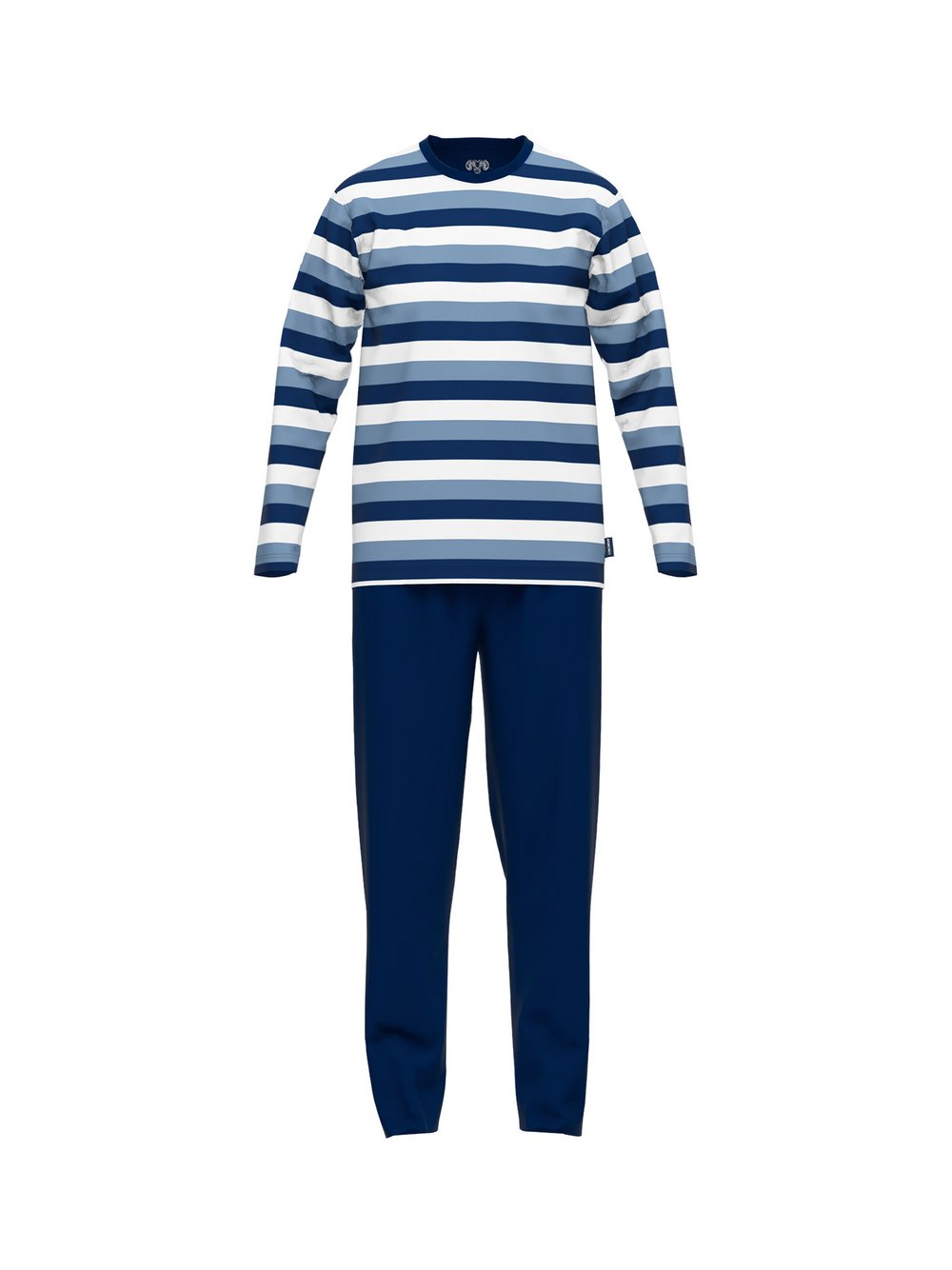 Ceceba Pyjama Herren Jersey blau gestreift, 48