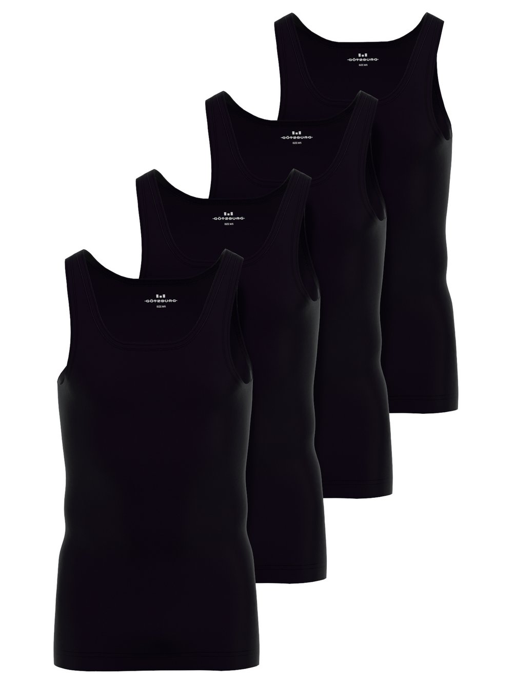 GÖTZBURG Tank-Top Herren Rippe schwarz, 8