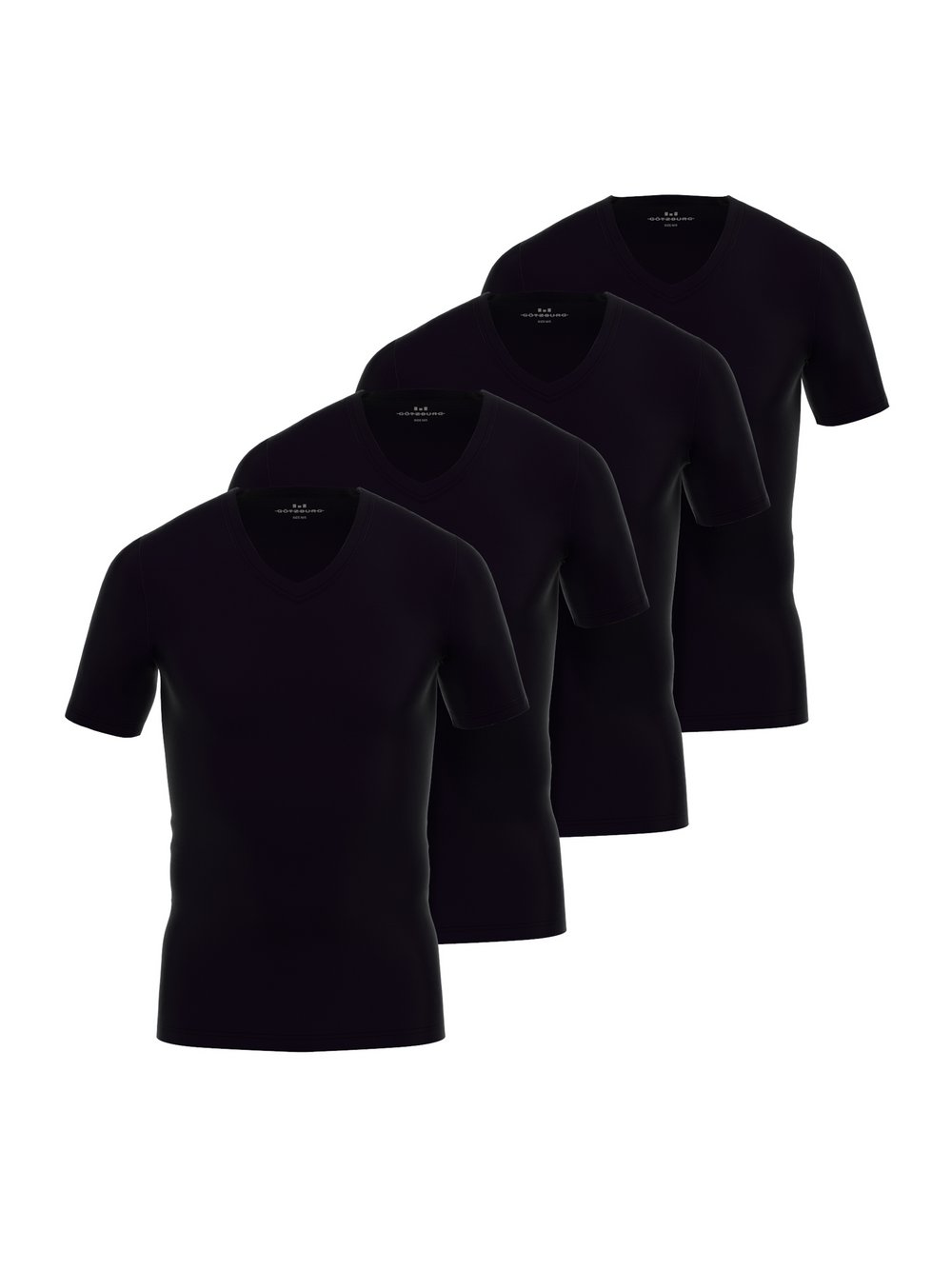 GÖTZBURG T-Shirt Herren Rippe schwarz, 6