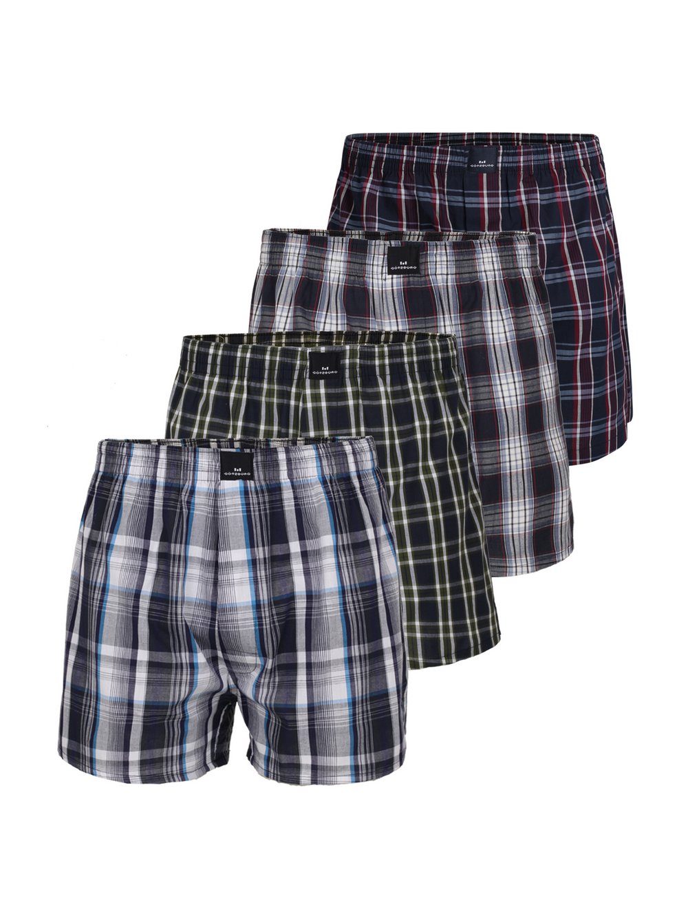 GÖTZBURG Boxershort Herren Baumwolle blau kariert, 8