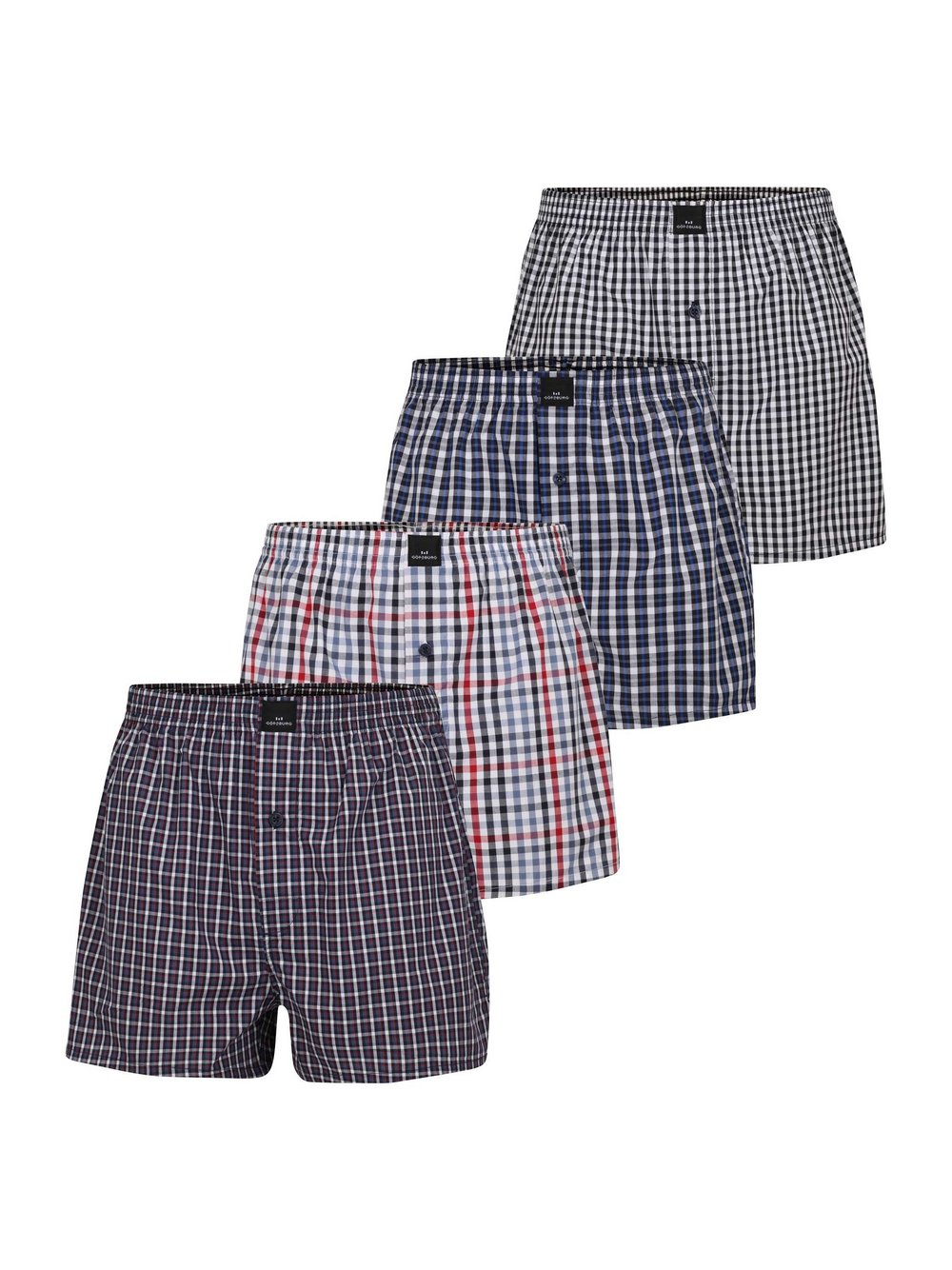 GÖTZBURG Boxershort Herren Baumwolle blau kariert, 7