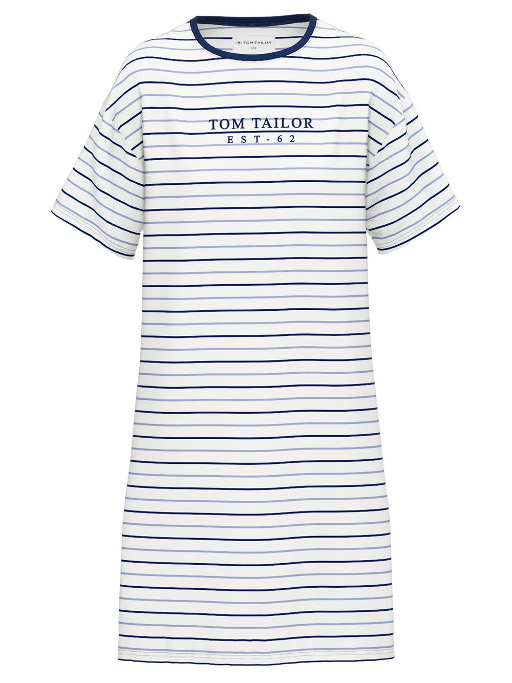 Tom Tailor Nachthemd Damen Jersey weiß gestreift, 36