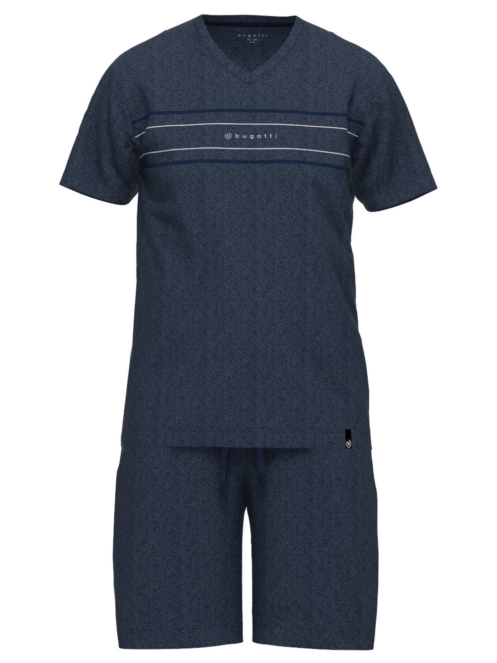 Thumbnail - Bugatti Shorty Herren Jersey blau gemustert, 52