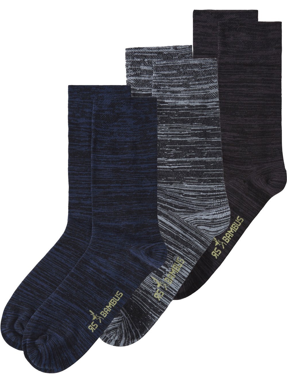 Thumbnail - Jan Vanderstorm 3er Pack Socken Herren Viskose mehrfarbig gemustert, 39-42