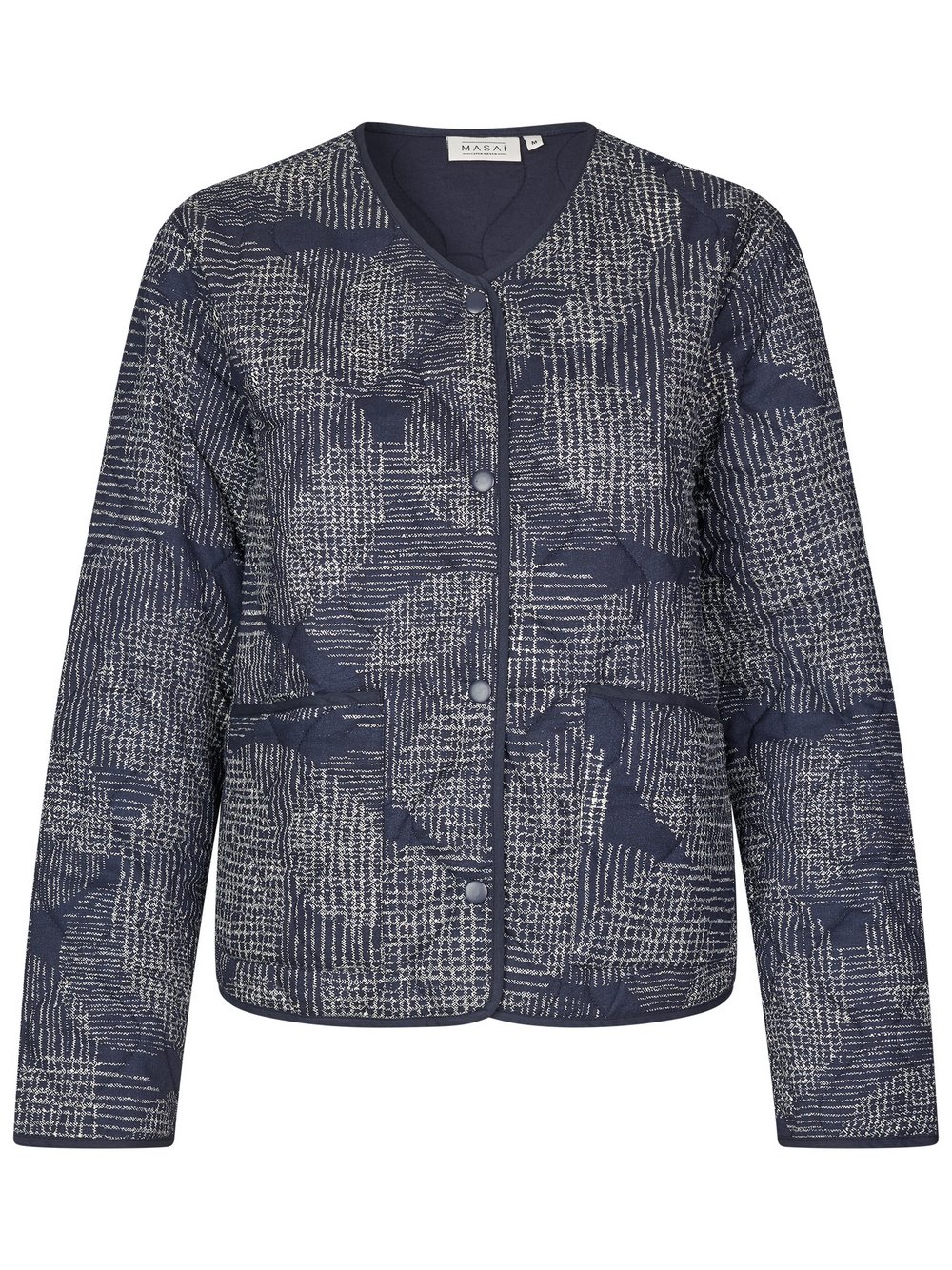 Masai Steppjacke Damen Baumwolle blau bedruckt, 42