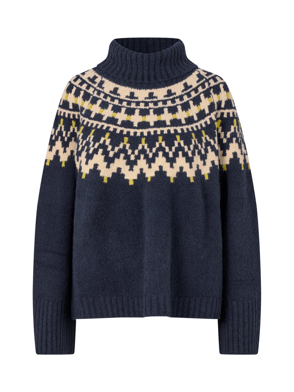 Masai Strickpullover Damen Baumwolle blau bedruckt, 44