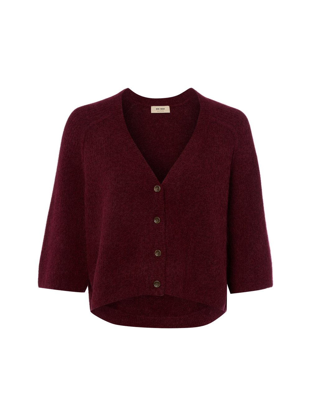 VAN GRAAF Mos Mosh Damen Bordeaux Strickjacke Stretch Rot, Groß