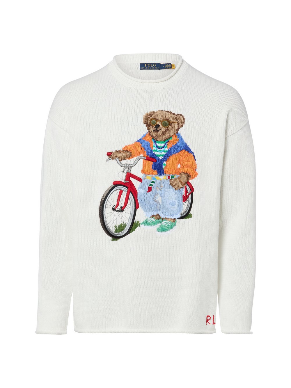 Męski sweter z dzianiny Mężczyźni Bawełna (100%) biały