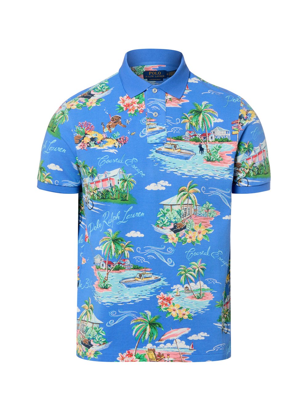 Polo Ralph Lauren Poloshirt Herren Baumwolle mehrfarbig gemustert, XL