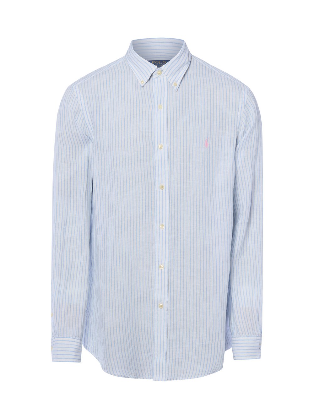 Polo Ralph Lauren Leinenhemd Herren Modern Fit Leinen (100%) weiß gestreift, M