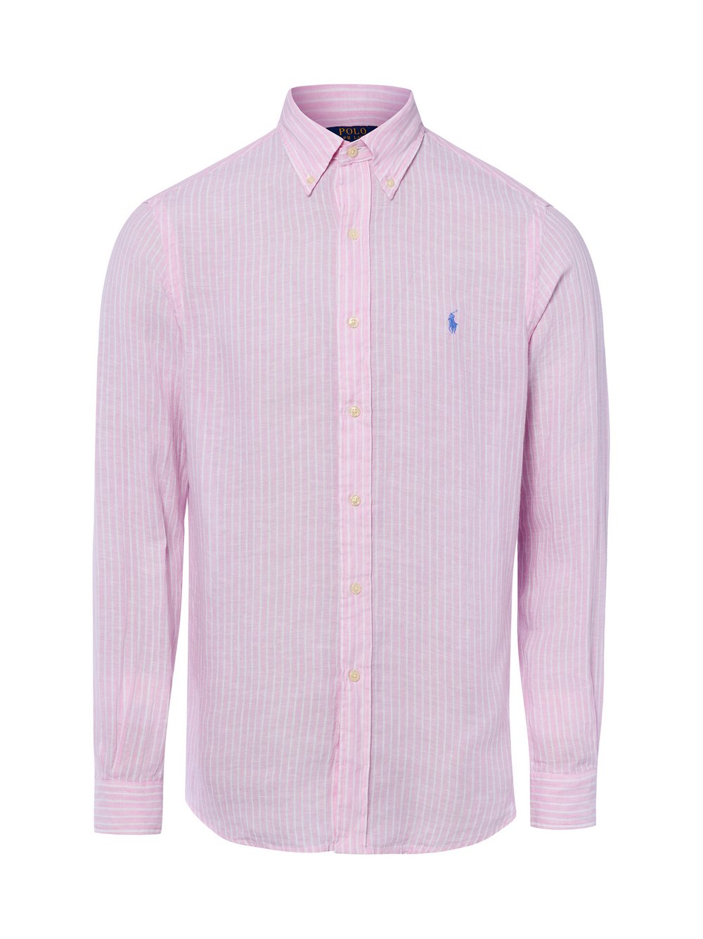 Polo Ralph Lauren Leinenhemd Herren Modern Fit Leinen (100%) rosa gestreift, L