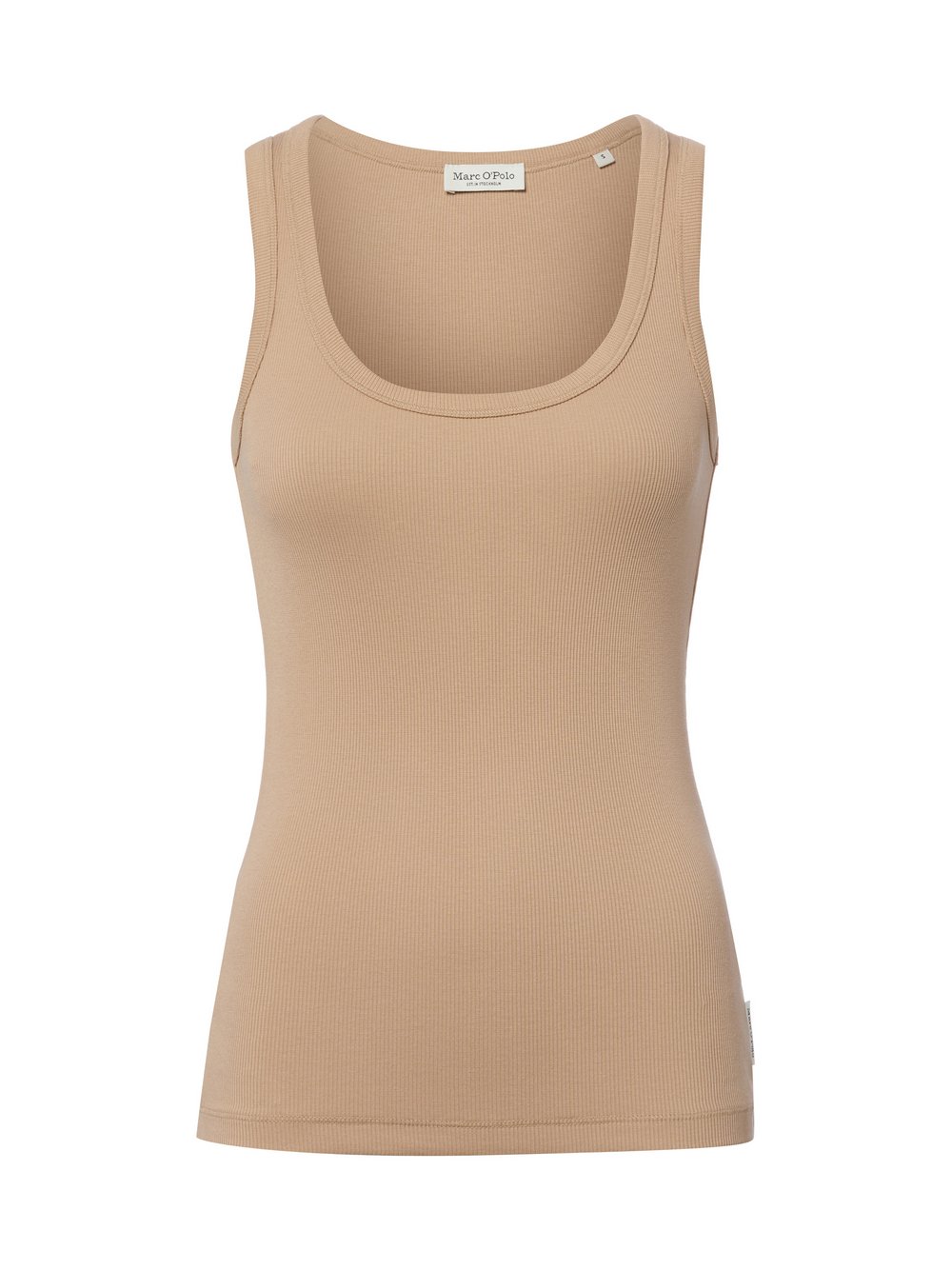 VAN GRAAF Marc O'polo Damen Camel Top Baumwolle Beige, Klein
