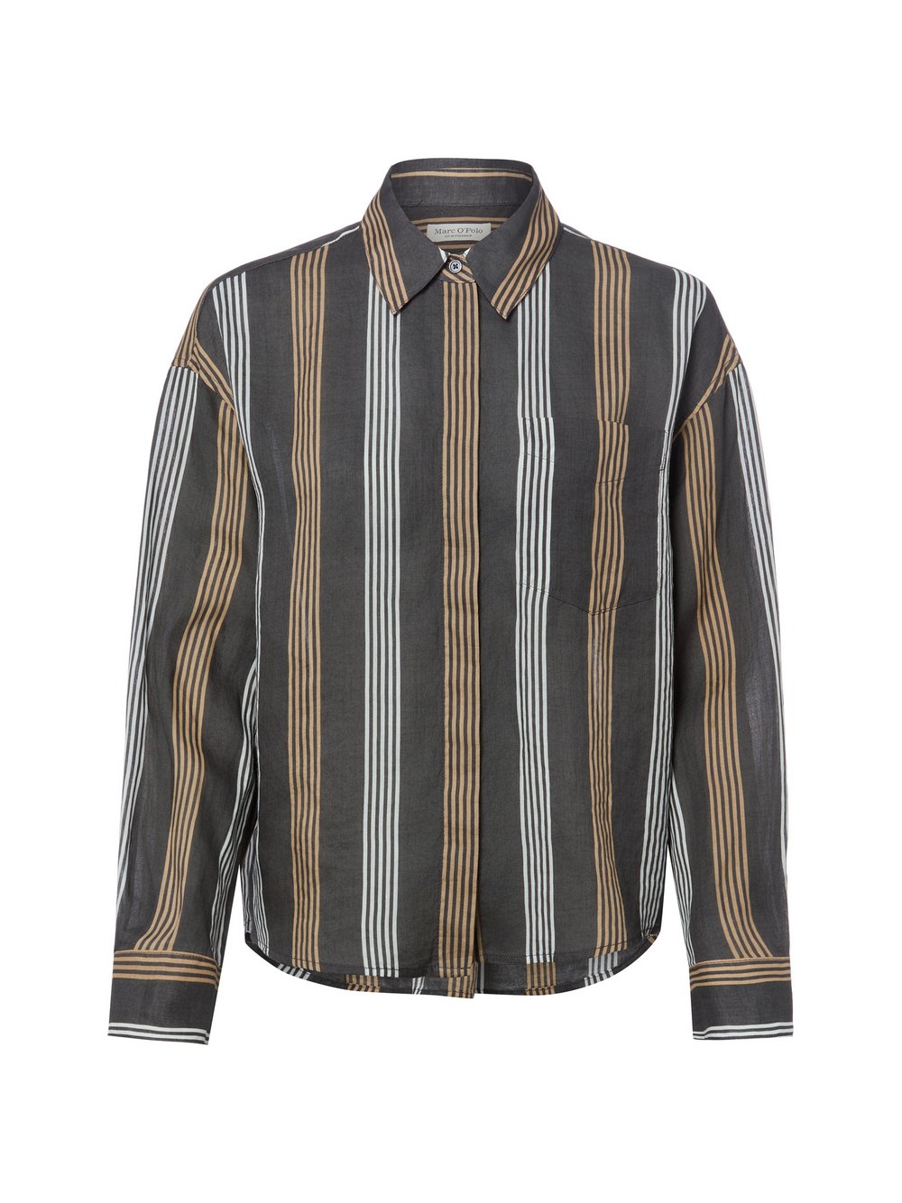 VAN GRAAF Marc O'polo Damen Anthrazit Bluse Leinen (100%) Grau, Größe 42