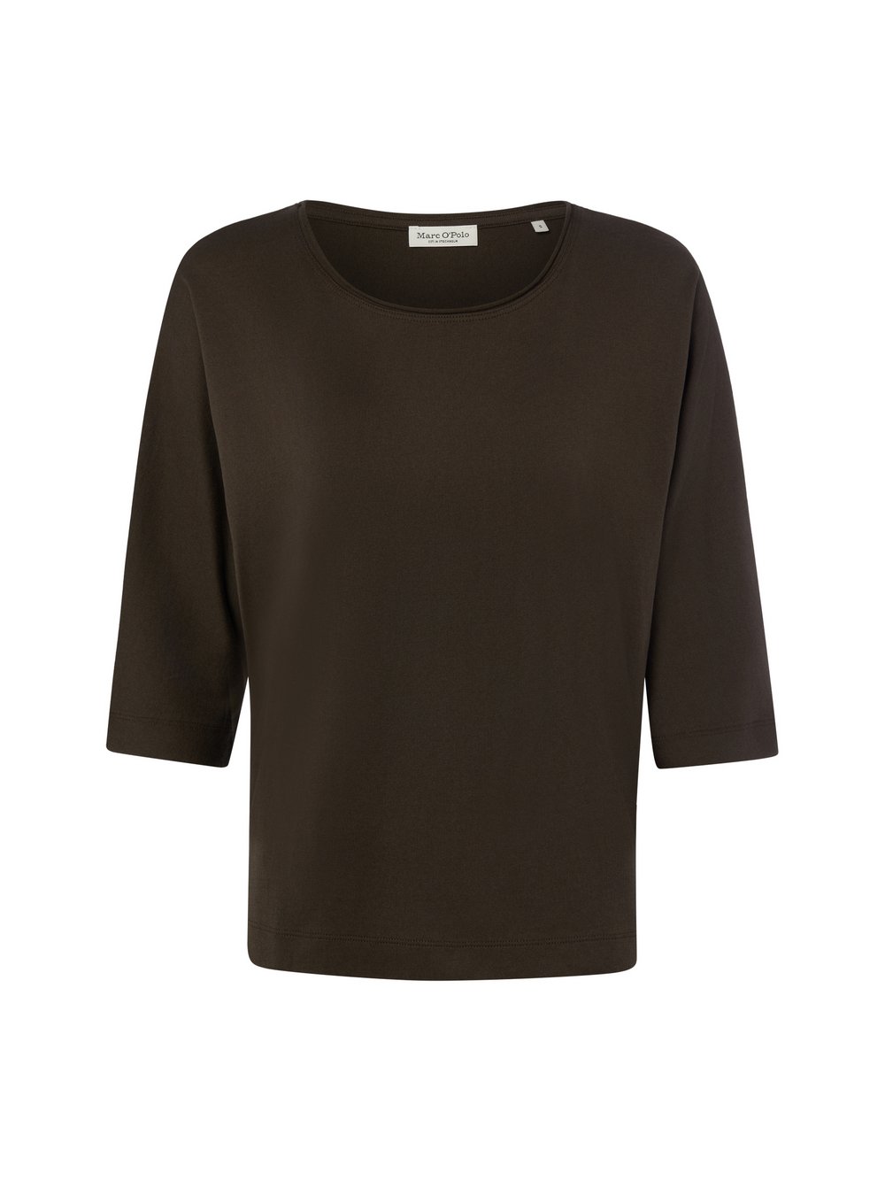 VAN GRAAF Marc O'polo Damen Schlamm Langarmshirt Baumwolle Braun, Groß