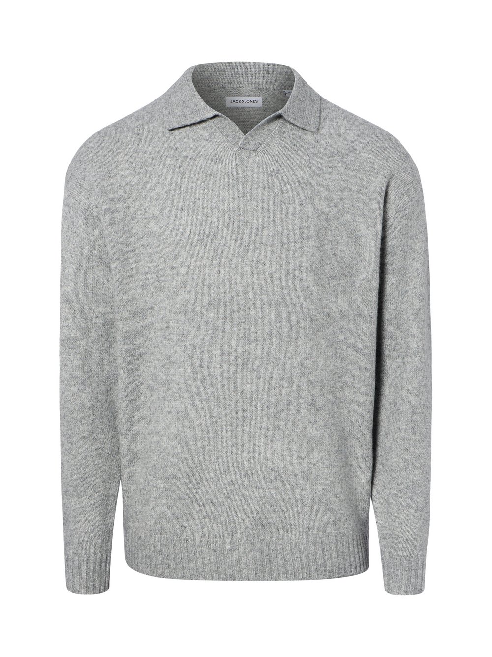 VAN GRAAF Jack & Jones Herren Hellgrau Strickpullover Mit Wollanteil Grau, Xxl